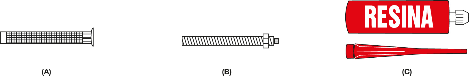 Applicazione tassello con resina bicomponente